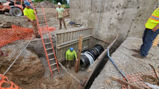 Installing water pipe